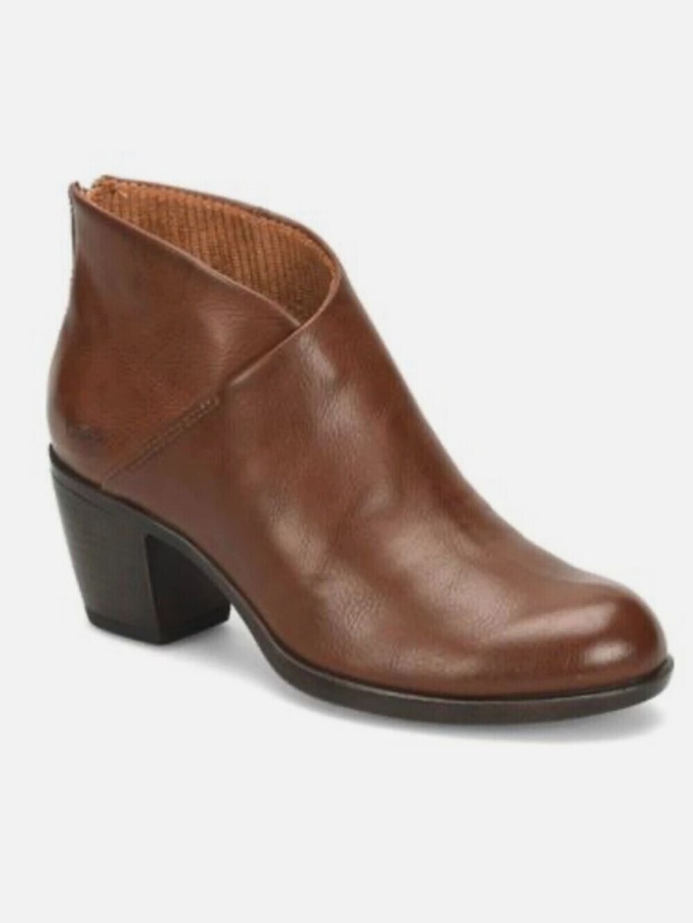 B.O.C. Womens Macey Brown Faux Leather Ankle Zip-Up Booties Shoes NWOB 9.5 - Picture 2 of 8